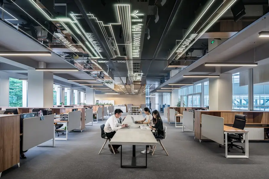 A modern office where the team handles loan paperwork and lender liaison