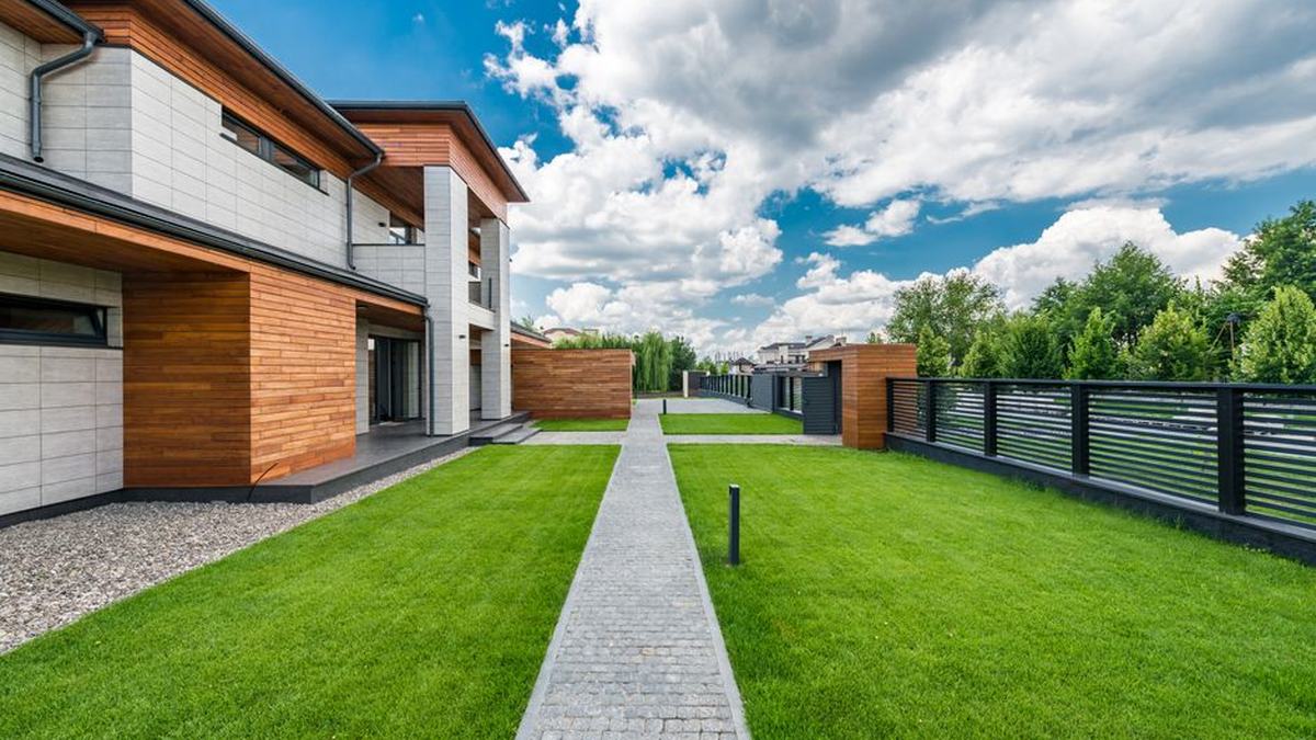 Modern Australian house facade in daylight