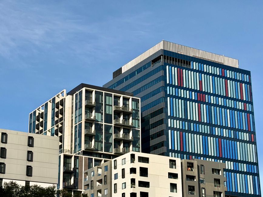 Commercial property building in Melbourne viewed from street level